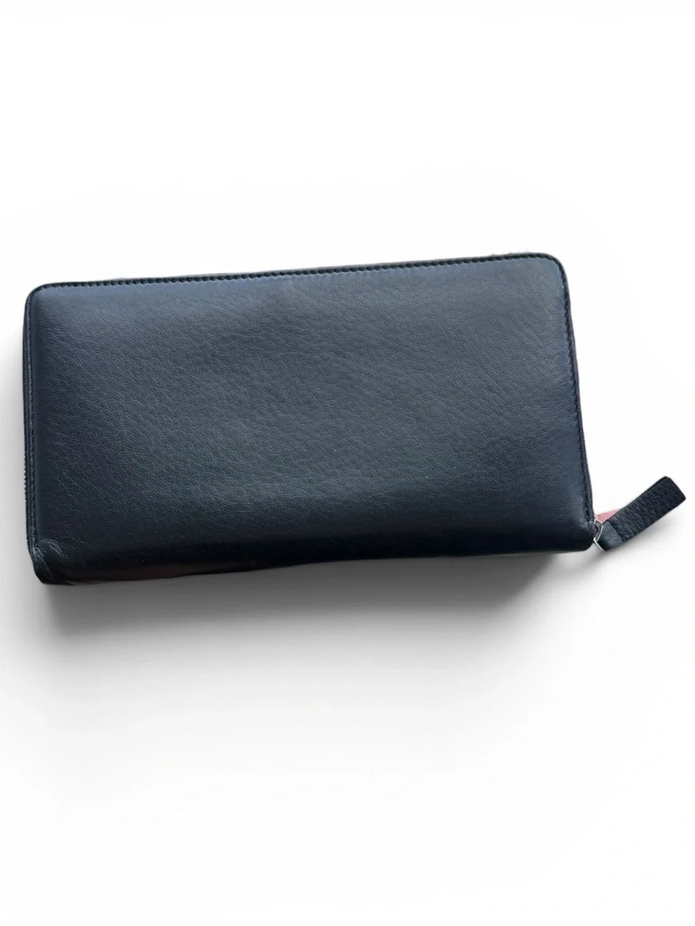 Balenciaga Black Leather Zip Wallet